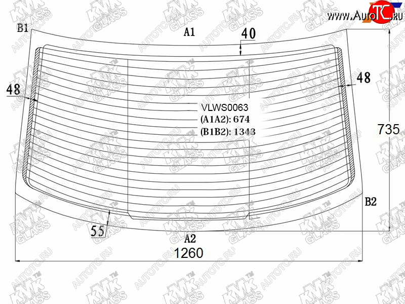 5 999 р. Стекло заднее (Цвет зеленый Обогрев 4D SED) Volkswagen Polo 09-20                                  KMK VLWS0063  с доставкой в г. Воронеж