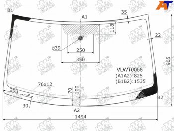 5 299 р. Стекло лобовое VOLKSWAGEN TIGUAN 07-16                                                               KMK VLWT0058  с доставкой в г. Воронеж. Увеличить фотографию 1
