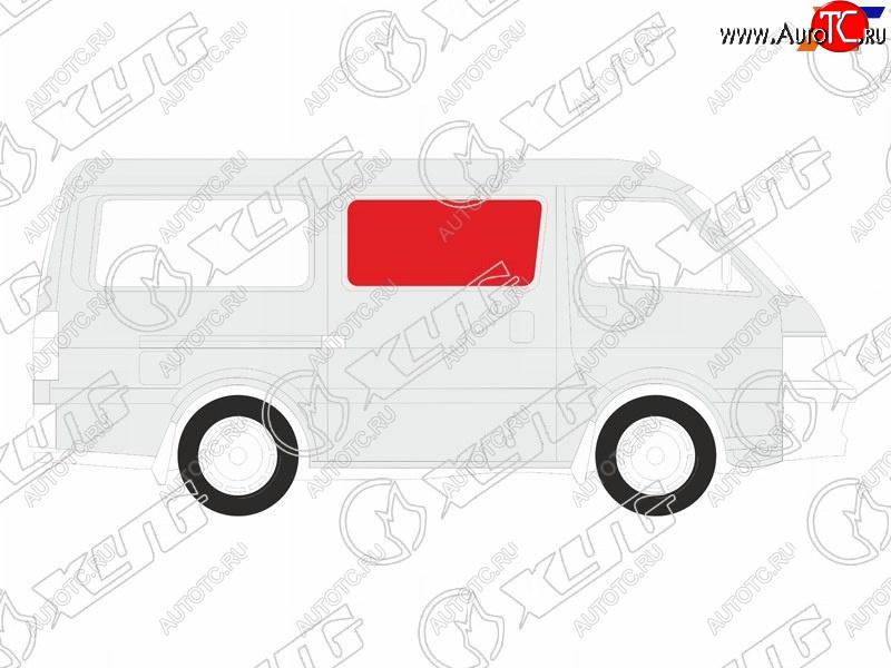 3 699 р. Стекло боковое опускное (Сзади Справа Цвет зеленый) Volkswagen Transporter 03-15  Multivan 03-15 XYG VW-T5 RD/RH/X  с доставкой в г. Воронеж