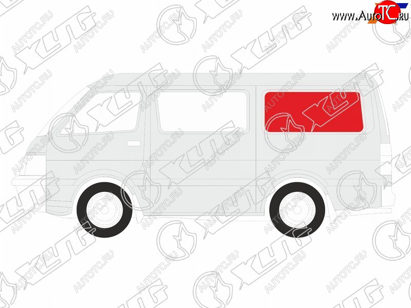 3 699 р. Стекло кузова боковое (не опускное) (Слева Цвет зеленый) Volkswagen Transporter 03-15  Multivan 03 XYG VW-T5 SW/LH/X  с доставкой в г. Воронеж