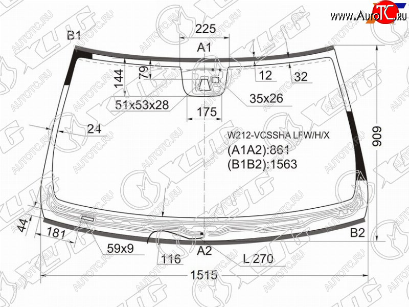 12 649 р. Стекло лобовое (Обогрев щеток Камера Датчик дождя Молдинг) Mercedes-Benz E-Class 09-13 XYG W212-VCSSHA LFW/H/X  с доставкой в г. Воронеж