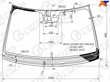 12 999 р. Стекло лобовое (Обогрев щеток Камера Датчик дождя Молдинг) Mercedes-Benz S-Class 09-13 XYG W221-VCSSH-09 LFW/H/X  с доставкой в г. Воронеж. Увеличить фотографию 1