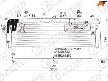 14 999 р. Стекло заднее (Цвет зеленый Обогрев) Jeep Wrangler 10-18 XYG WRANGLER-10 RW/H/X  с доставкой в г. Воронеж. Увеличить фотографию 1