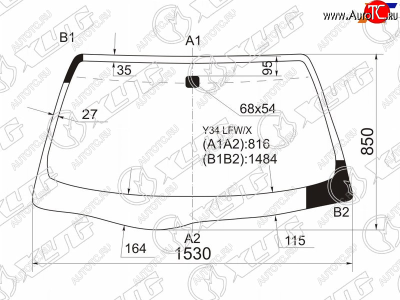 8 649 р. Стекло лобовое Nissan Cedric 99-04  Gloria 99-04 XYG Y34 LFW/X  с доставкой в г. Воронеж
