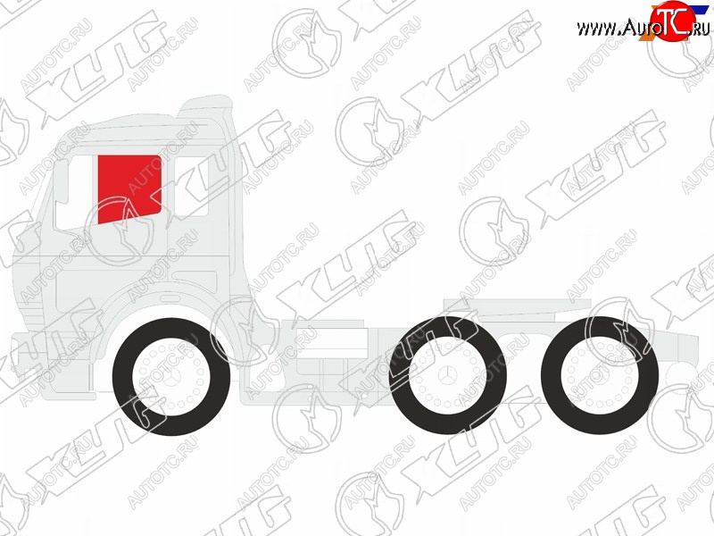 2 099 р. Стекло боковое опускное (Спереди Слева Цвет зеленый) Hino Ranger 86-98 XYG Y630 FD/LH2  с доставкой в г. Воронеж
