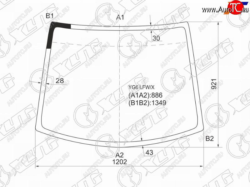 7 999 р. Стекло лобовое Nissan Moco 02-06  Suzuki MR Wagon 01-05 XYG YG6 LFW/X  с доставкой в г. Воронеж