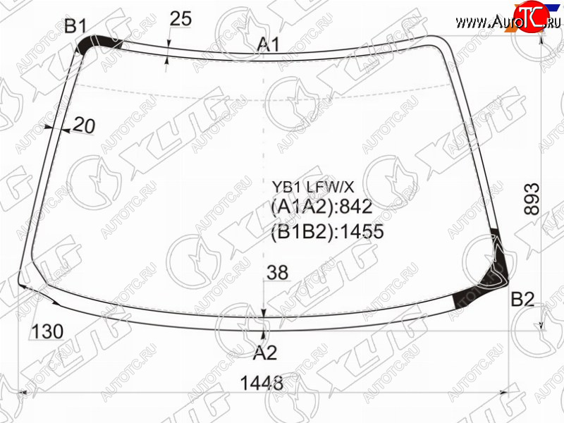 9 999 р. Стекло лобовое Suzuki Baleno 95-02  Cultus 95-02  Esteem 95-04 XYG YB1 LFW/X  с доставкой в г. Воронеж
