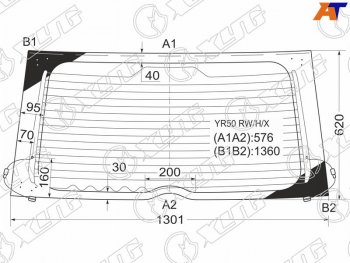 10 399 р. Стекло заднее (Цвет зеленый Обогрев) Toyota Noah 01-07  Voxy 01-07 XYG YR50 RW/H/X  с доставкой в г. Воронеж. Увеличить фотографию 1