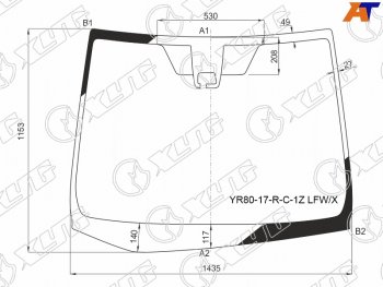 12 649 р. Стекло лобовое (Камера) Toyota Noah 17-22  Voxy 17-22  Esquire 17-21 XYG YR80-17-R-C-1Z LFW/X  с доставкой в г. Воронеж. Увеличить фотографию 1
