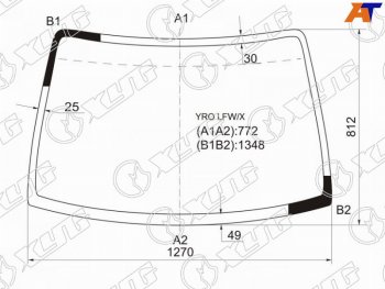 10 899 р. Стекло лобовое MAZDA LAPUTA 99-06 XYG YRO LFW/X, yrolfwx XYG YRO LFW/X  с доставкой в г. Воронеж. Увеличить фотографию 1