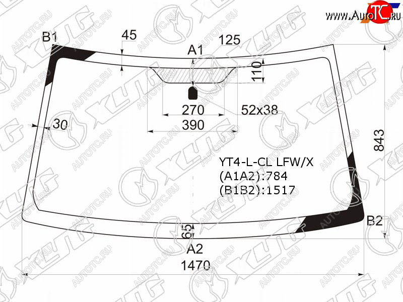 5 299 р. Стекло лобовое Suzuki Escudo 05-17  Grand Vitara 05-16 XYG YT4-L-CL LFW/X  с доставкой в г. Воронеж