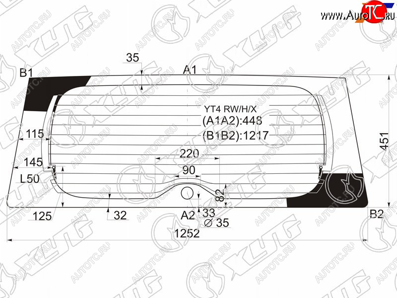 5 849 р. Стекло заднее (Цвет зеленый Обогрев) Suzuki Escudo 05-17  Grand Vitara 05-16 XYG YT4 RW/H/X  с доставкой в г. Воронеж