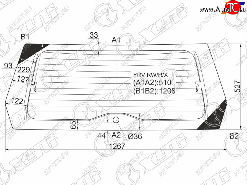 8 799 р. Стекло заднее (Цвет зеленый Обогрев) Daihatsu YRV 00-05 XYG YRV RW/H/X  с доставкой в г. Воронеж