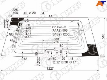 9 599 р. Стекло заднее (Цвет зеленый Обогрев) Nissan Cube 98-02 XYG Z10 RW/H/X  с доставкой в г. Воронеж. Увеличить фотографию 1