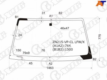 4 999 р. Стекло лобовое Toyota Hilux Pick Up 04-15  4Runner 02-09  Fortuner 04-15  Hilux Surf 02-09 XYG ZN215-VP-CL LFW/X  с доставкой в г. Воронеж. Увеличить фотографию 1