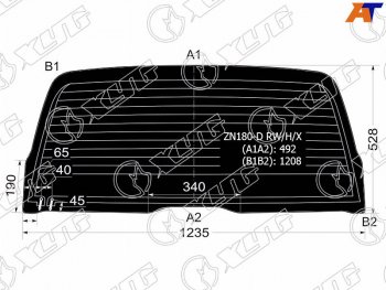 8 799 р. Стекло заднее (Затемненное Обогрев) Toyota Hilux Pick Up 97-05  4Runner 95-02  Hilux Surf 95-02 XYG ZN180-D RW/H/X  с доставкой в г. Воронеж. Увеличить фотографию 1