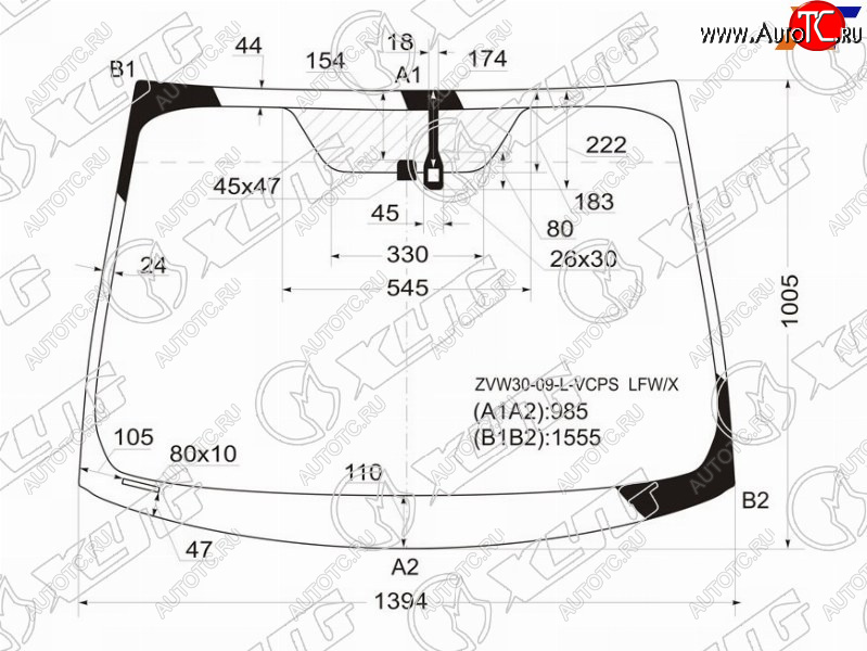 6 499 р. Стекло лобовое (Датчик дождя для Европейского рынка) Toyota Prius (ZVW30) 09-16  Prius PHV 12-16 XYG ZVW30-09-L-VCPS LFW/X  с доставкой в г. Воронеж