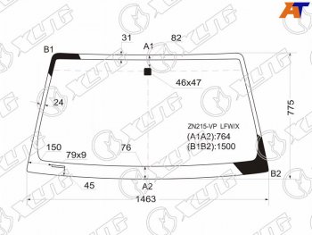 4 999 р. Стекло лобовое Toyota Hilux Pick Up 04-15  4Runner 02-09  Fortuner 04-15  Hilux Surf 02-09 XYG ZN215-VP LFW/X  с доставкой в г. Воронеж. Увеличить фотографию 1