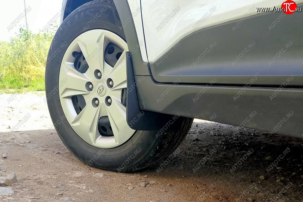 1 579 р. Передние брызговики (увеличенные) Petroil Tuning Hyundai Creta GS дорестайлинг (2015-2019)  с доставкой в г. Воронеж