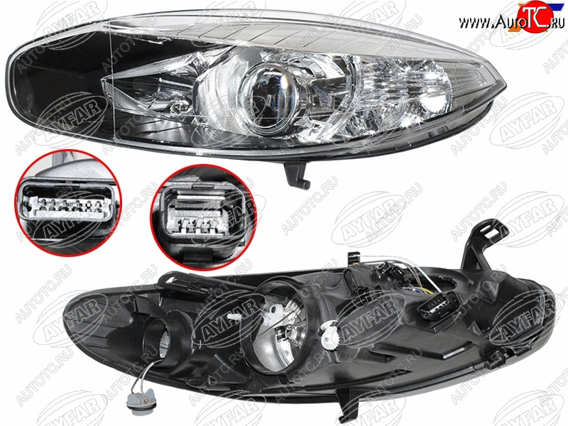13 699 р. Фара левая (галоген, с электрокорректором) AYFAR Renault Fluence дорестайлинг (2010-2012)  с доставкой в г. Воронеж