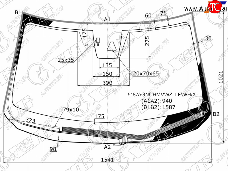 9 449 р. Стекло лобовое (Обогрев щеток Камера Датчик дождя Молдинг) Mazda CX-5 16- XYG 5187AGNCHMVWZ  LFW/H/X  с доставкой в г. Воронеж