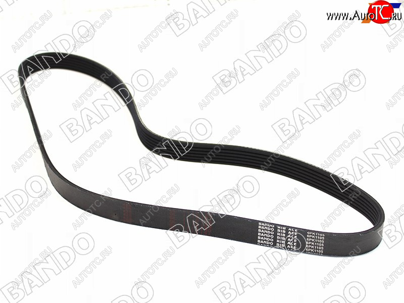 1 369 р. Ремень поликлиновой NISSAN A32VQ20, A33VQ30, B15QG15, P12QG18, Y11QG1#HONDA F23 RA6CL3 98-03 BANDO 6PK1105  с доставкой в г. Воронеж
