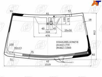 9 299 р. Стекло лобовое (Обогрев щеток Антенна Датчик дождя) Toyota Land Cruiser Prado (J150) 09-17  Lexus FUYAO 8394AGNBLAHMZ1B  с доставкой в г. Воронеж. Увеличить фотографию 1