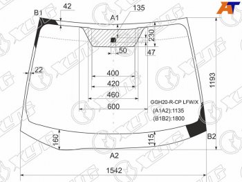 11 849 р. Стекло лобовое Toyota Alphard (H20) 08-15 XYG GGH20-R-CP LFW/X  с доставкой в г. Воронеж. Увеличить фотографию 1