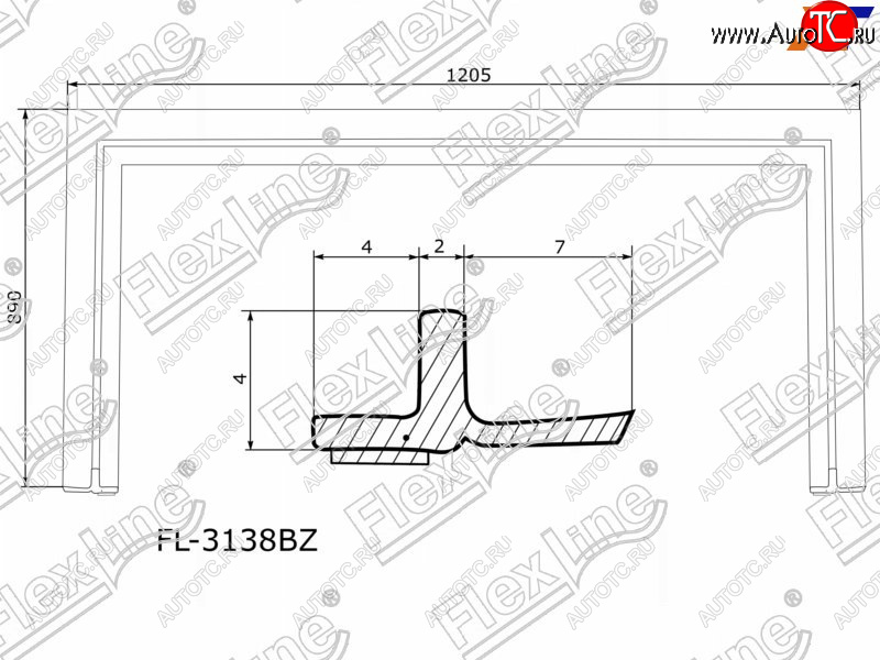 2 599 р. Молдинг лобового стекла Toyota Prius (ZVW30) 09-16  Prius PHV 12-16 FLEXLINE FL-3138BZ  с доставкой в г. Воронеж