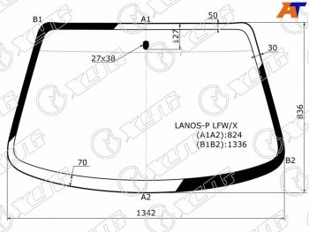 4 399 р. Стекло лобовое XYG Chevrolet Lanos T100 седан (2002-2017)  с доставкой в г. Воронеж. Увеличить фотографию 1