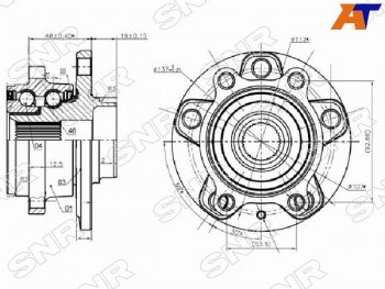 13 999 р. Ступичный узел передзад 4WD AUDI Q3SKODA YETIVW PASSATTIGUAN SNR R15456  с доставкой в г. Воронеж. Увеличить фотографию 1