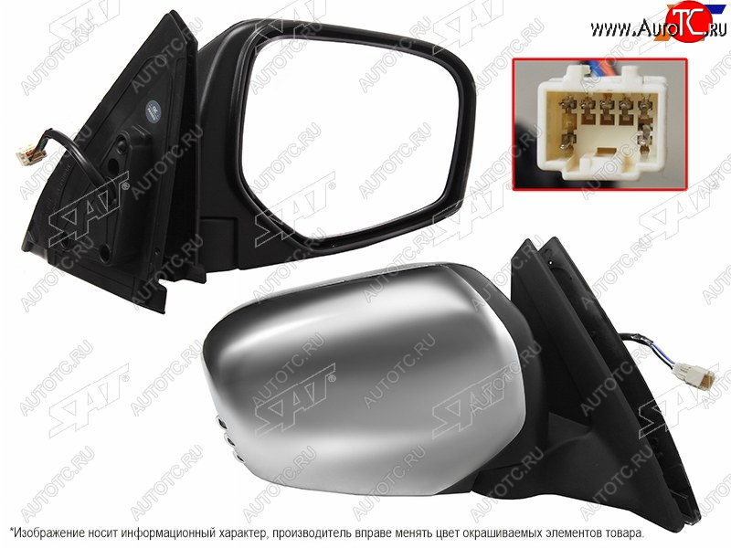 8 699 р. Зеркало Mitsubishi L200 07-16  Pajero Sport 08-17 (Справа Обогрев Регулировка Складывание 7 кон SAT ST-16-0062  с доставкой в г. Воронеж