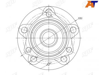 2 999 р. Ступичный узел передзад AUDI A3 03-13SKODA OCTAVIA 04-YETI 10-VW GOLF 03-08 SAT ST-1K0498621  с доставкой в г. Воронеж. Увеличить фотографию 1