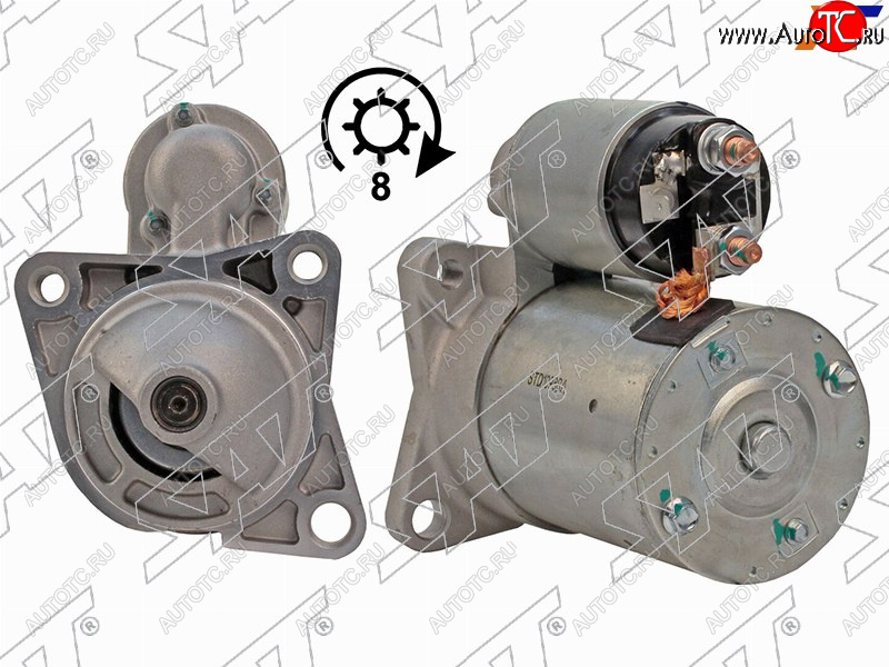 5 499 р. Стартер Kia Rio 00-05  Carens 02-06  Pride 90-11  Sephia 98-04 (0,9 kW Z=8) SAT ST-64-0061  с доставкой в г. Воронеж