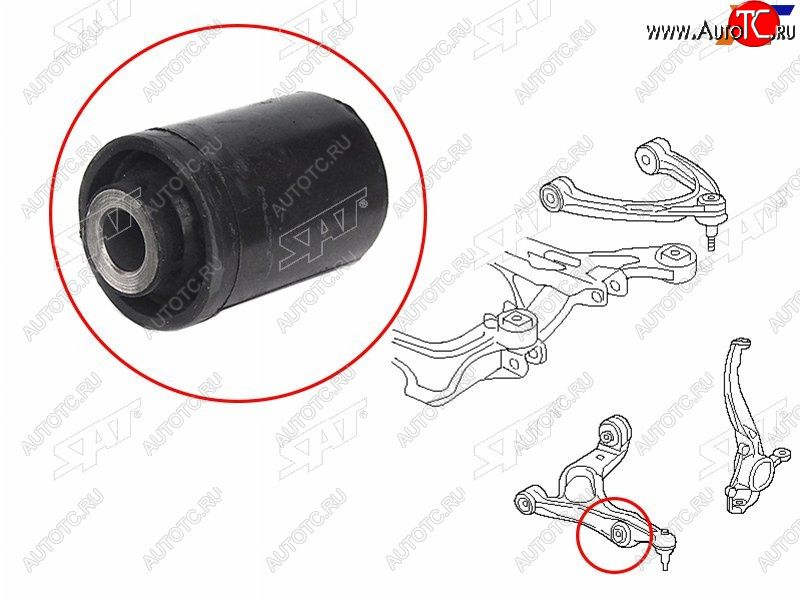 499 р. Сайлентблок Audi Q7 05-15  Volkswagen Touareg 02-18  Porsche Cayenne 02-10 SAT ST-7L0412333A  с доставкой в г. Воронеж