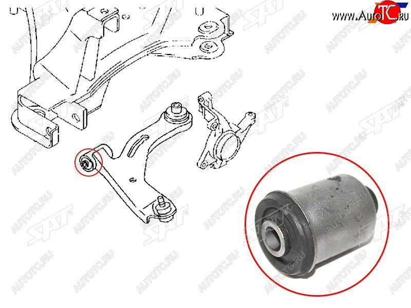228 р. Сайлентблок Ford Escape 00-12  Maverick 93-07  Mazda Tribute 00-07 SAT ST-EC01-34-300H-SB  с доставкой в г. Воронеж
