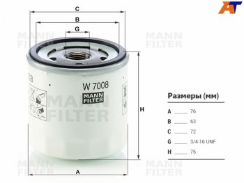 659 р. Фильтр масляный MANN Ford Focus 1 седан дорестайлинг (1998-2002)  с доставкой в г. Воронеж. Увеличить фотографию 1