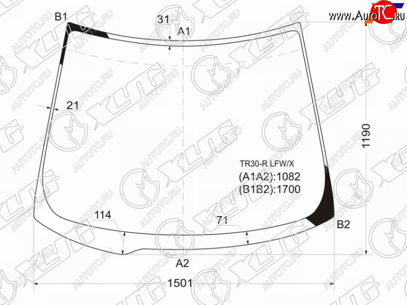 10 649 р. Стекло лобовое Toyota Estima 00-05  Previa 00-07 XYG TR30-R LFW/X  с доставкой в г. Воронеж