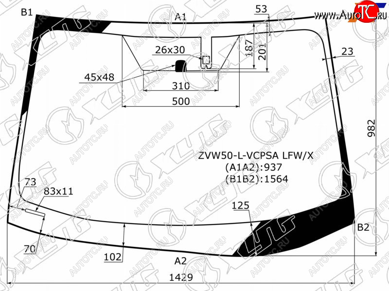13 799 р. Стекло лобовое (Антенна Датчик дождя) XYG Toyota Prius XW50 дорестайлинг (2015-2018)  с доставкой в г. Воронеж