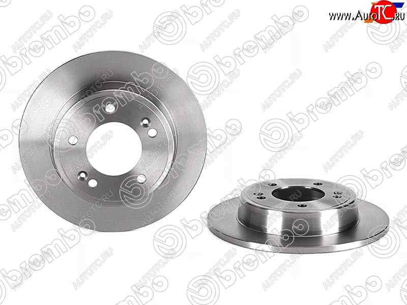 3 699 р. Диск тормозной задний Ø262mm BREMBO KIA Cerato 3 YD рестайлинг седан (2016-2019)  с доставкой в г. Воронеж