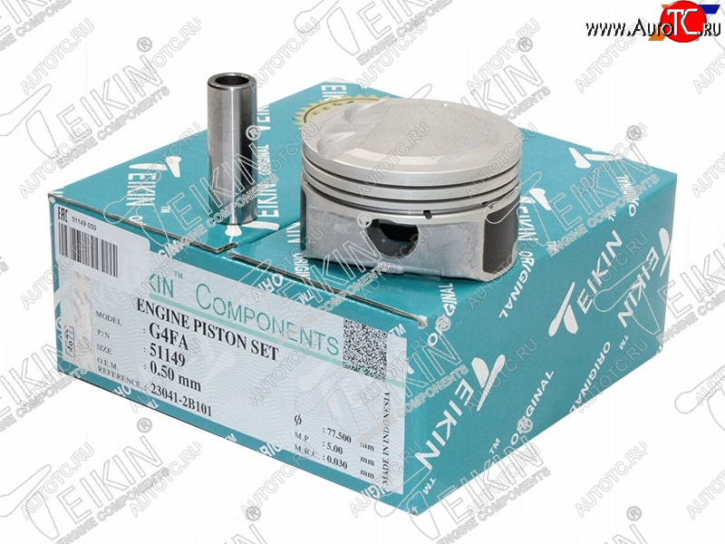 6 999 р. Поршни (к-т 4 шт) 050 KIA CEED 07-18I30 09-17RIO 11-17SOLARIS 10- G4FA TEIKIN 51149 050  с доставкой в г. Воронеж