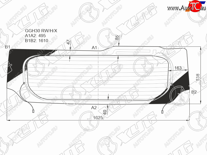 18 499 р. Стекло заднее (Цвет зеленый Обогрев) Toyota Alphard (H30) 15-23  Vellfire 15-23 XYG GGH30 RW/H/X  с доставкой в г. Воронеж