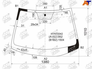 5 299 р. Стекло лобовое Hyundai Solaris 10-17  Kia Rio 11-17  Hyundai Accent 11-17                          KMK HYNT0042  с доставкой в г. Воронеж. Увеличить фотографию 1