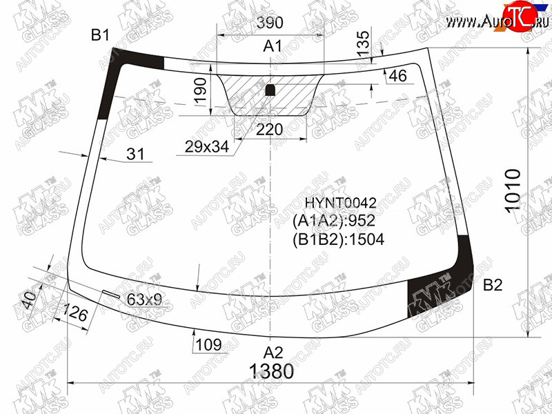 5 299 р. Стекло лобовое Hyundai Solaris 10-17  Kia Rio 11-17  Hyundai Accent 11-17                          KMK HYNT0042  с доставкой в г. Воронеж