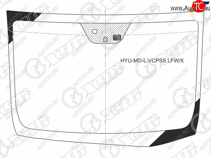 6 499 р. Стекло лобовое (Датчик дождя Место под датчик запотевания) Hyundai Elantra 10-16  Avante 10-15 XYG HYU-MD-L-VCPSS LFW/X  с доставкой в г. Воронеж