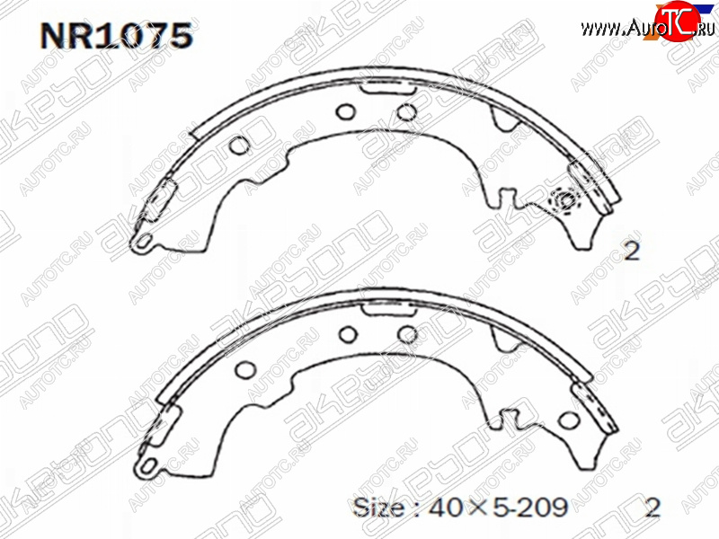 1 649 р. Колодки тормозные зад барабанные RR SAT Toyota Gaia XM10 рестайлинг (2001-2004)  с доставкой в г. Воронеж