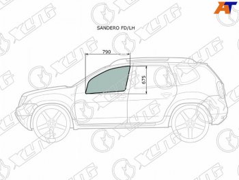 2 399 р. Стекло боковое опускное (Спереди Слева Цвет зеленый) Nissan Terrano 14-22  Renault Duster 10-21  XYG SANDERO FD/LH  с доставкой в г. Воронеж. Увеличить фотографию 1