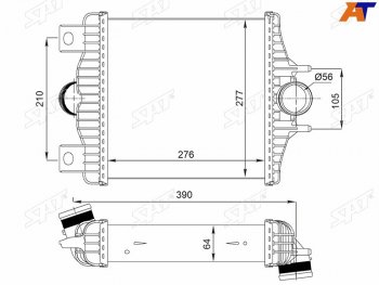 10 249 р. Интеркулер LAND ROVER RANGE ROVER 12-RANGE ROVER SPORT 13- SAT ST-211-0006  с доставкой в г. Воронеж. Увеличить фотографию 1