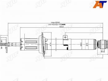 Стойка передняя LH SAT Lexus IS350 XE20 седан дорестайлинг (2005-2013)