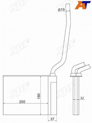 Радиатор отопителя салона FORD FOCUSC-MAX 04-MAZDA 3 03-MAZDA 5 05-VOLVO C 30 06-C70 05-S40  SAT ST-FDA5-395-0